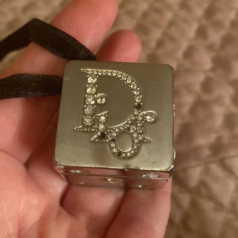 Dior Silver bag charm with Black Ribbon - Picture 8 of 10